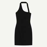 Asymmetric Racer Slip Dress