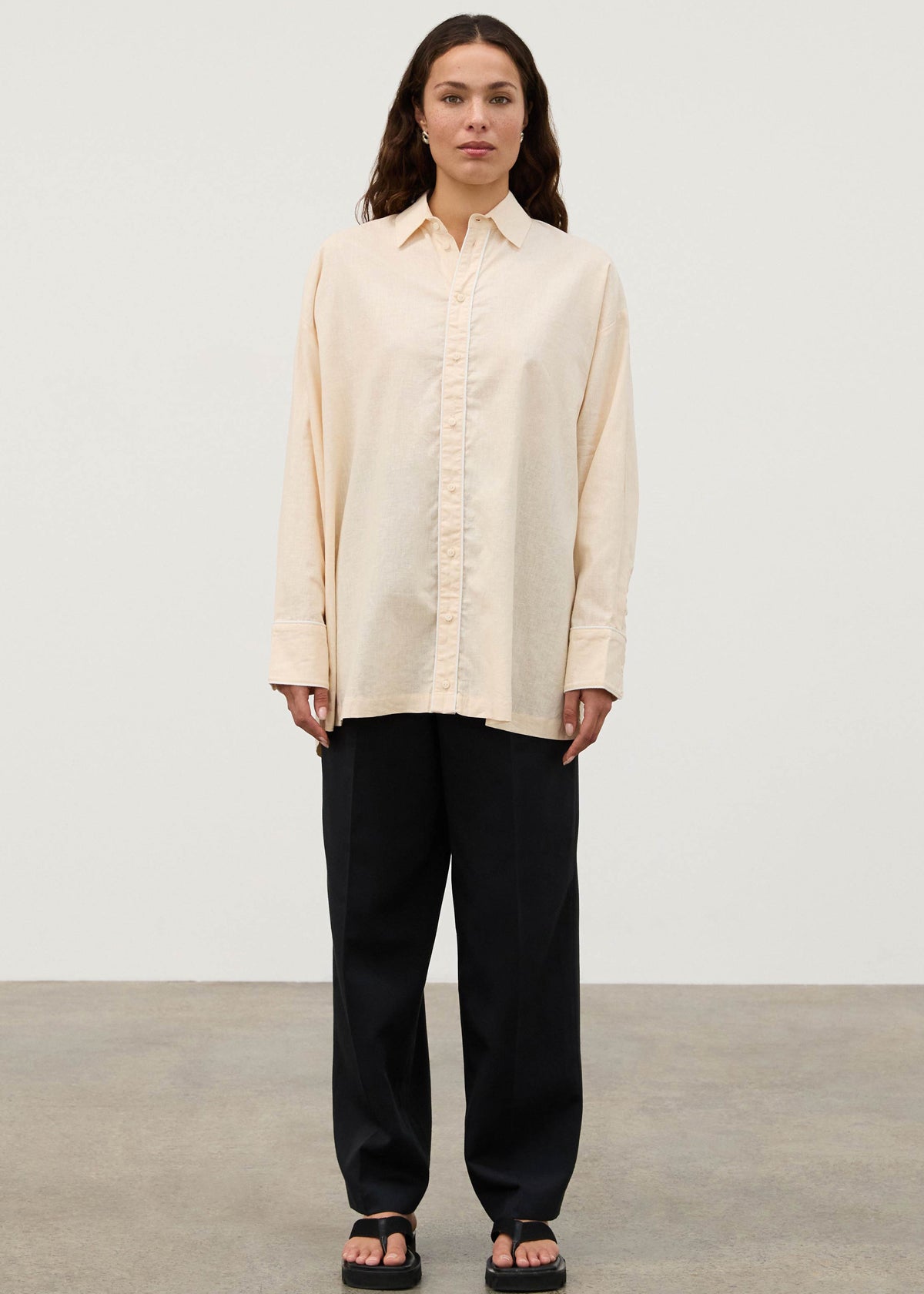 Shea Embroidered Hemp Blend Shirt