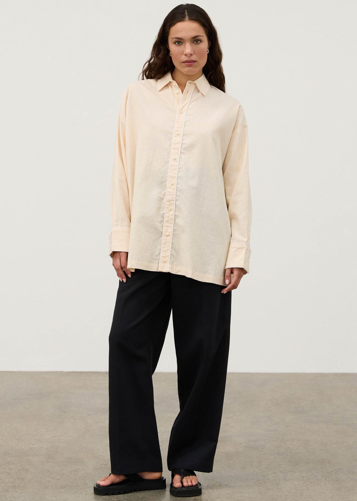 Shea Embroidered Hemp Blend Shirt