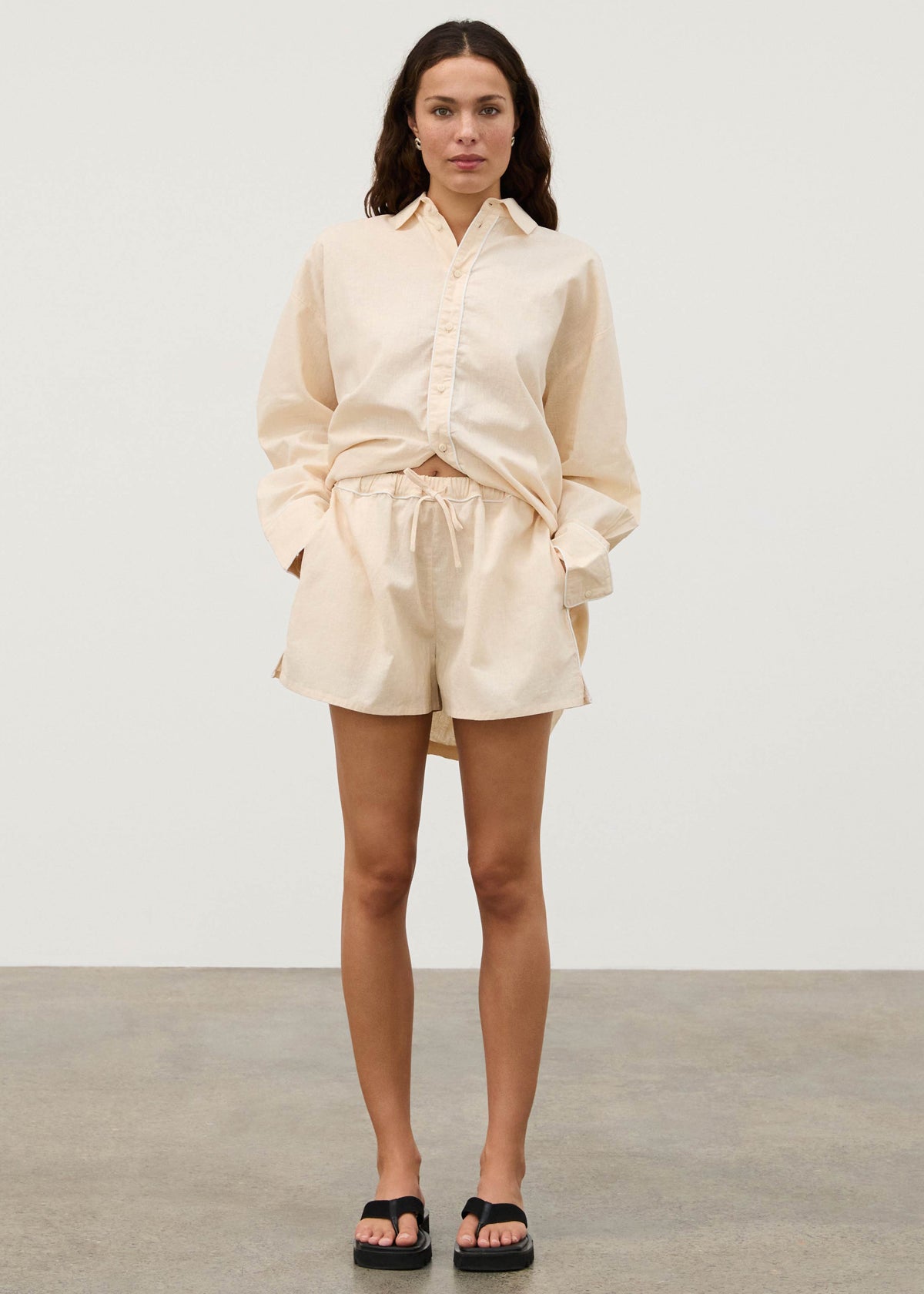 Shea Embroidered Hemp Blend Shirt