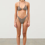 Cocoa Grid Textured Curve Brief