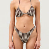 Cocoa Grid Textured Curve Brief