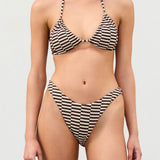 Cocoa Grid Textured Curve Brief
