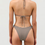 Cocoa Grid Textured Curve Brief
