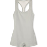 Stripe Rib Racer Back Bodysuit