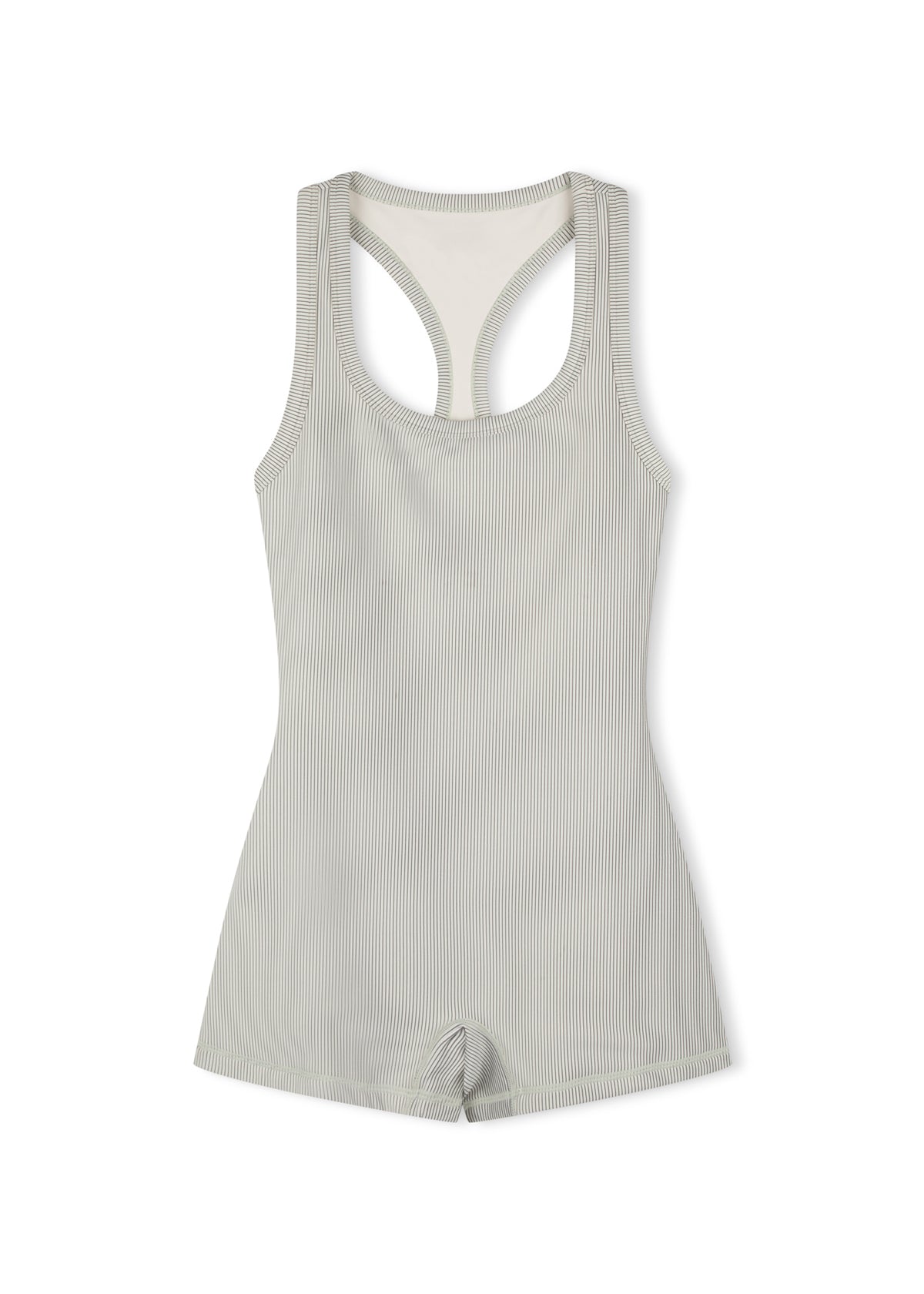 Stripe Rib Racer Back Bodysuit