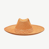 KABE SHOP INC Tucan wide brim straw hat with a woven patterned band for sunny resort wear.
