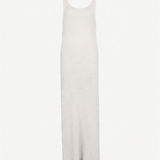 KABE SHOP INC Ada dress in a light beige knit fabric with a sleeveless scoop neck and a flowing maxi silhouette.