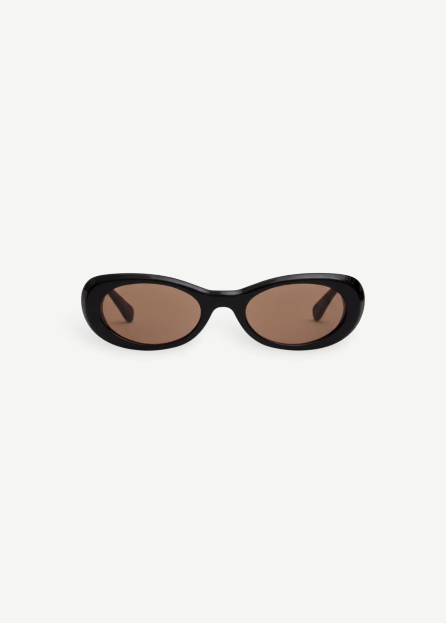 KABE SHOP INC Naomi sunglasses featuring an exaggerated black oval cellulose acetate frame and tinted lenses.