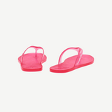 KABE SHOP INC bright pink jelly flip flops for summer beach wear