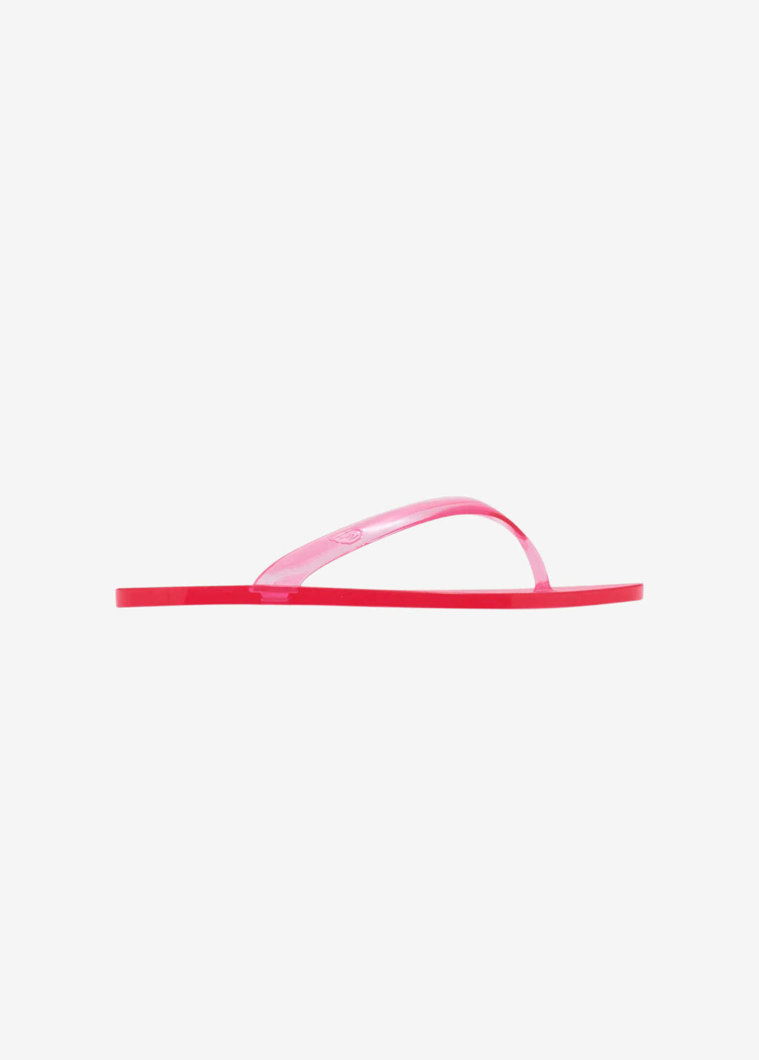 KABE SHOP INC pink jelly flip flops with a translucent strap and minimalist design for summer beach wear