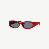 KABE SHOP INC Jacquemus Ovalo sunglasses in red acetate with grey lenses and gold temple logo detail
