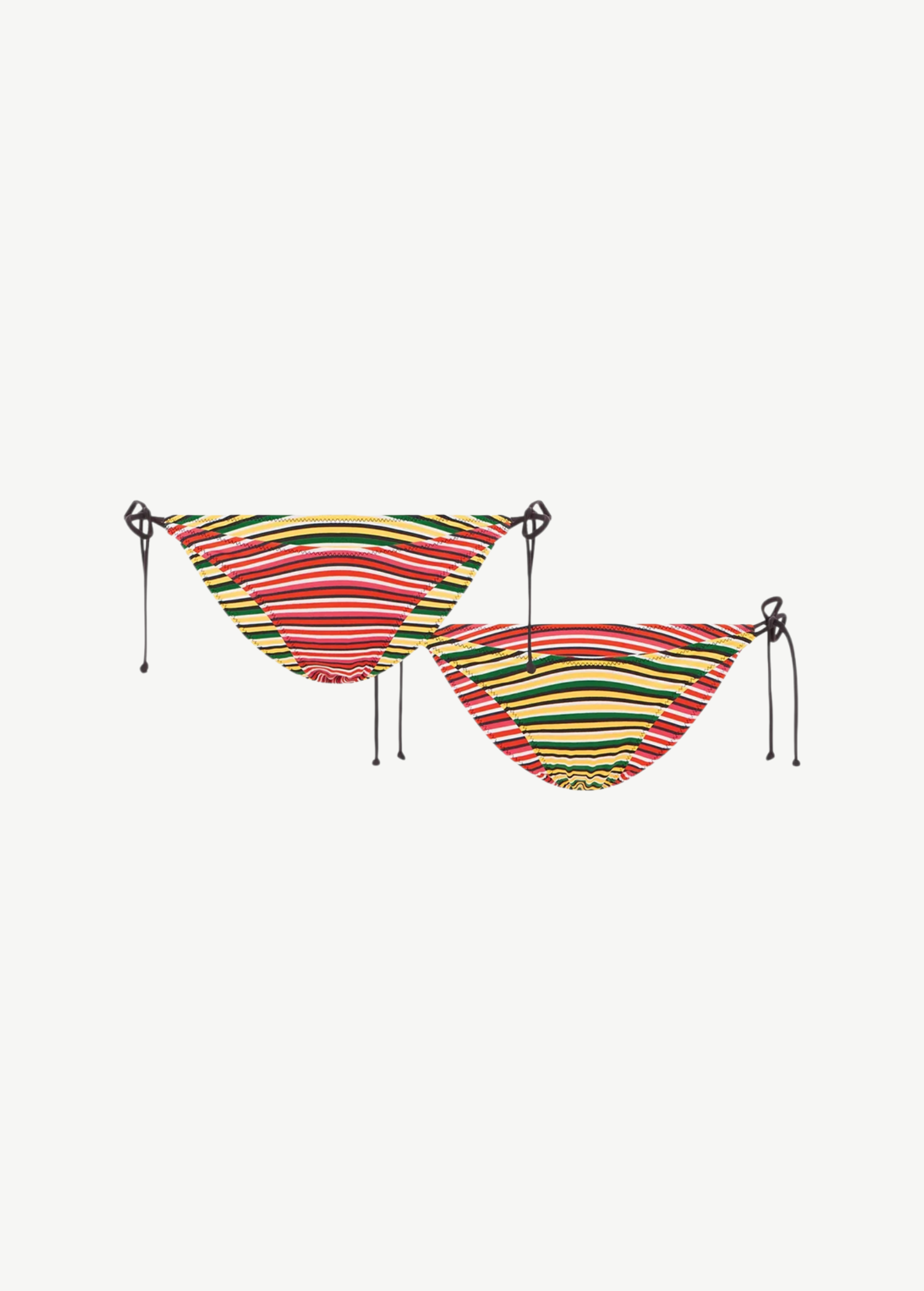 KABE SHOP INC The Reverse Tie Pant in Stripe Twist featuring a reversible bikini bottom design with colourful stripes