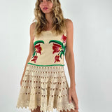 Crochet Sleeveless Mini Dress