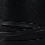 KABE SHOP INC Undone Corset Belt in black calfskin leather with layered strap detailing for a sculpted waist.