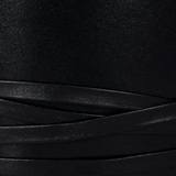 KABE SHOP INC Undone Corset Belt in black calfskin leather with layered strap detailing for a sculpted waist.