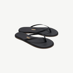 KABE SHOP INC Lily Liners minimalist black leather flip flops with a cushioned insole and slim silhouette