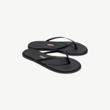 KABE SHOP INC Lily Liners minimalist black leather flip flops with a cushioned insole and slim silhouette