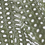 KABE SHOP INC Equator triangle bikini top in olive green with white polka dot pattern and adjustable straps