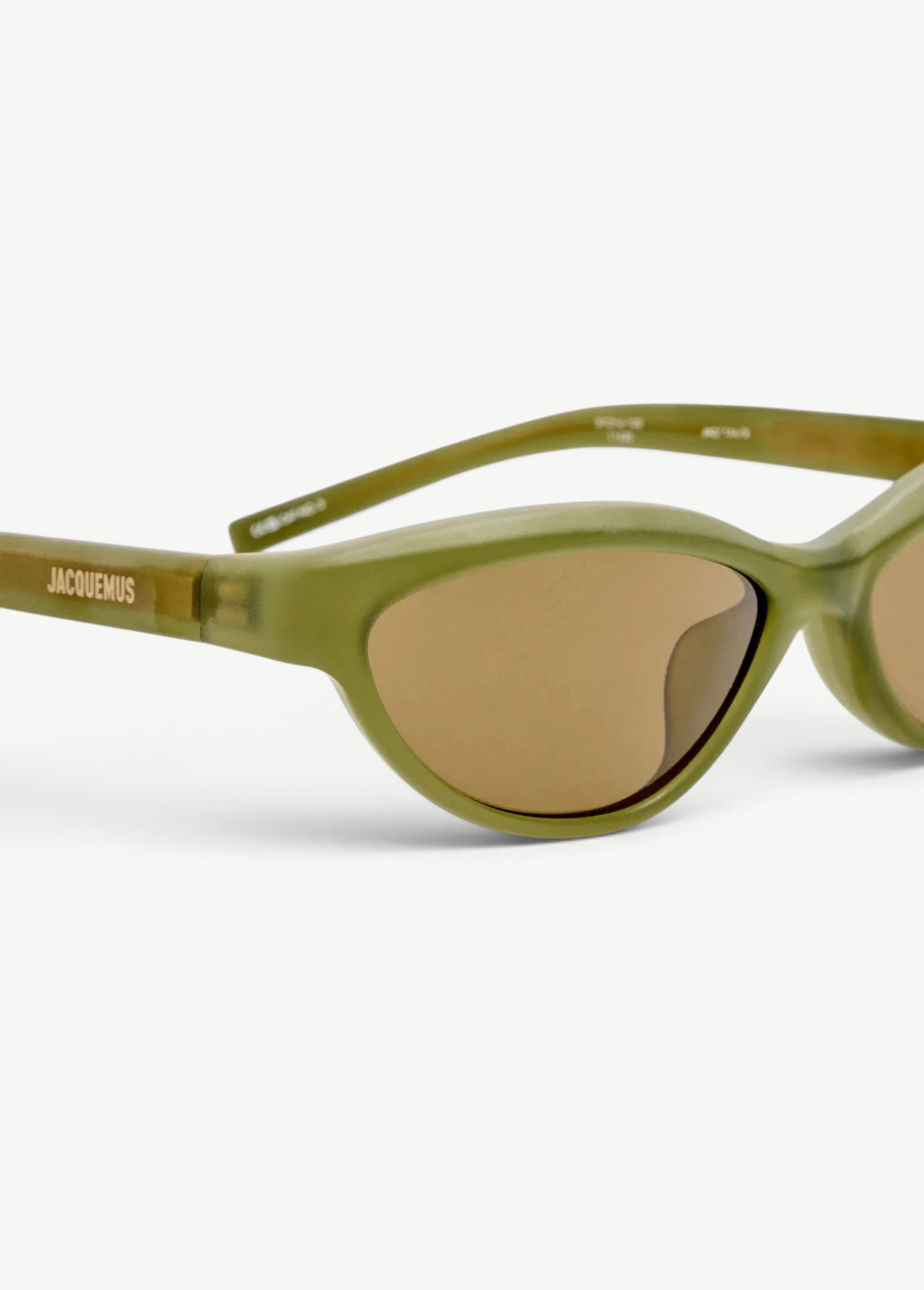 KABE SHOP INC Jacquemus Curvo cat-eye sunglasses in green acetate with brown lenses and gold logo detail