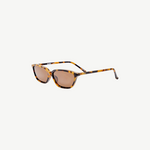 KABE SHOP INC The Attico Libby sunglasses in tortoiseshell Italian acetate with brown lenses and angular frames.
