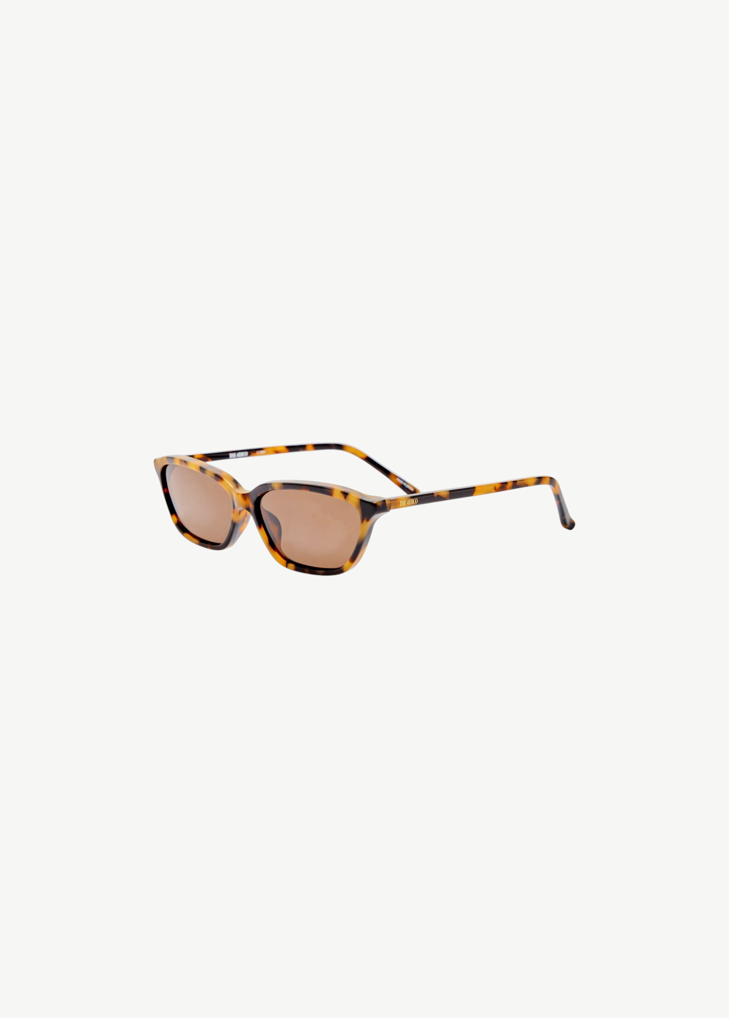 KABE SHOP INC The Attico Libby sunglasses in tortoiseshell Italian acetate with brown lenses and angular frames.