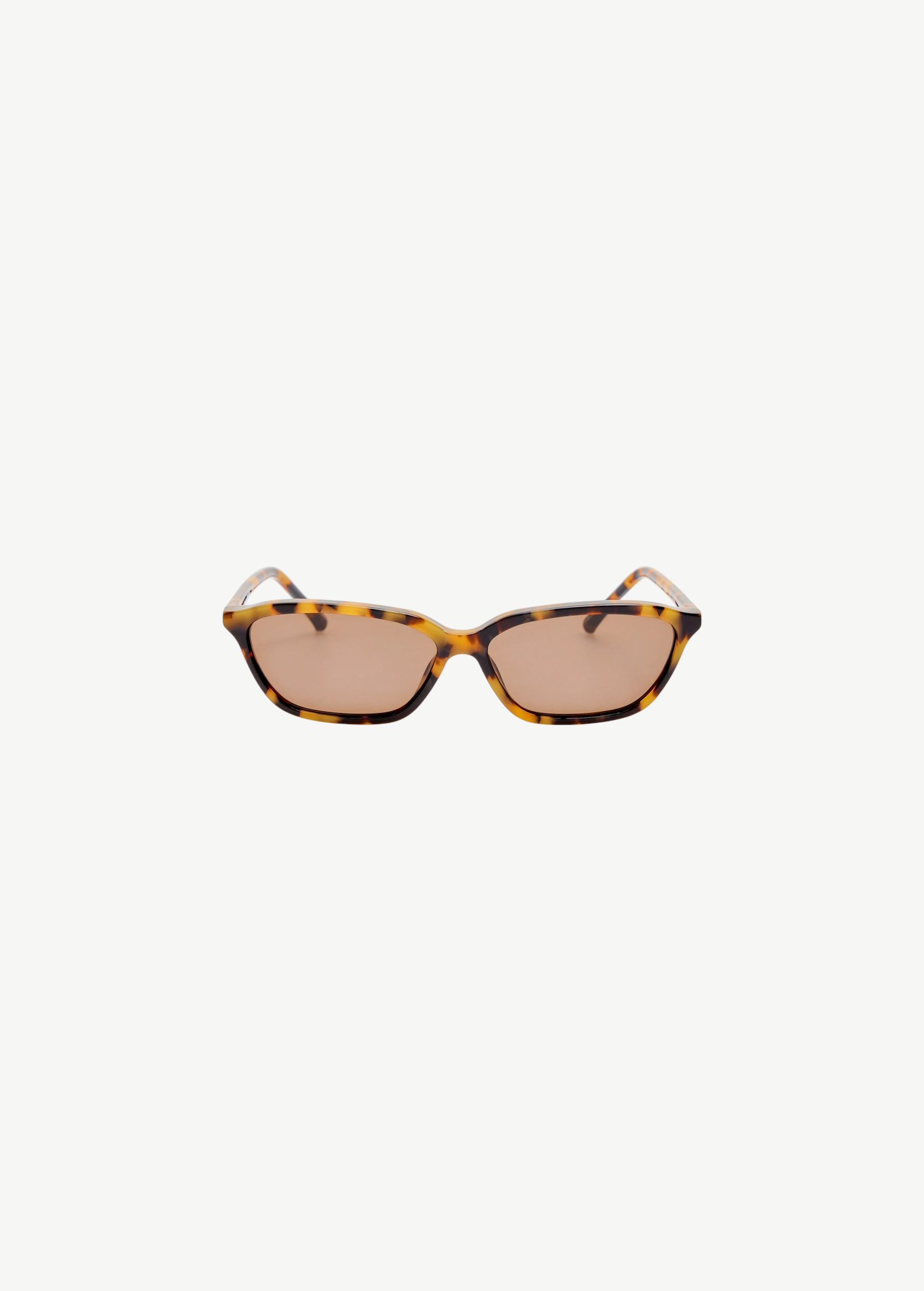 KABE SHOP INC Libby sunglasses with a bold angular tortoiseshell acetate frame and brown lenses