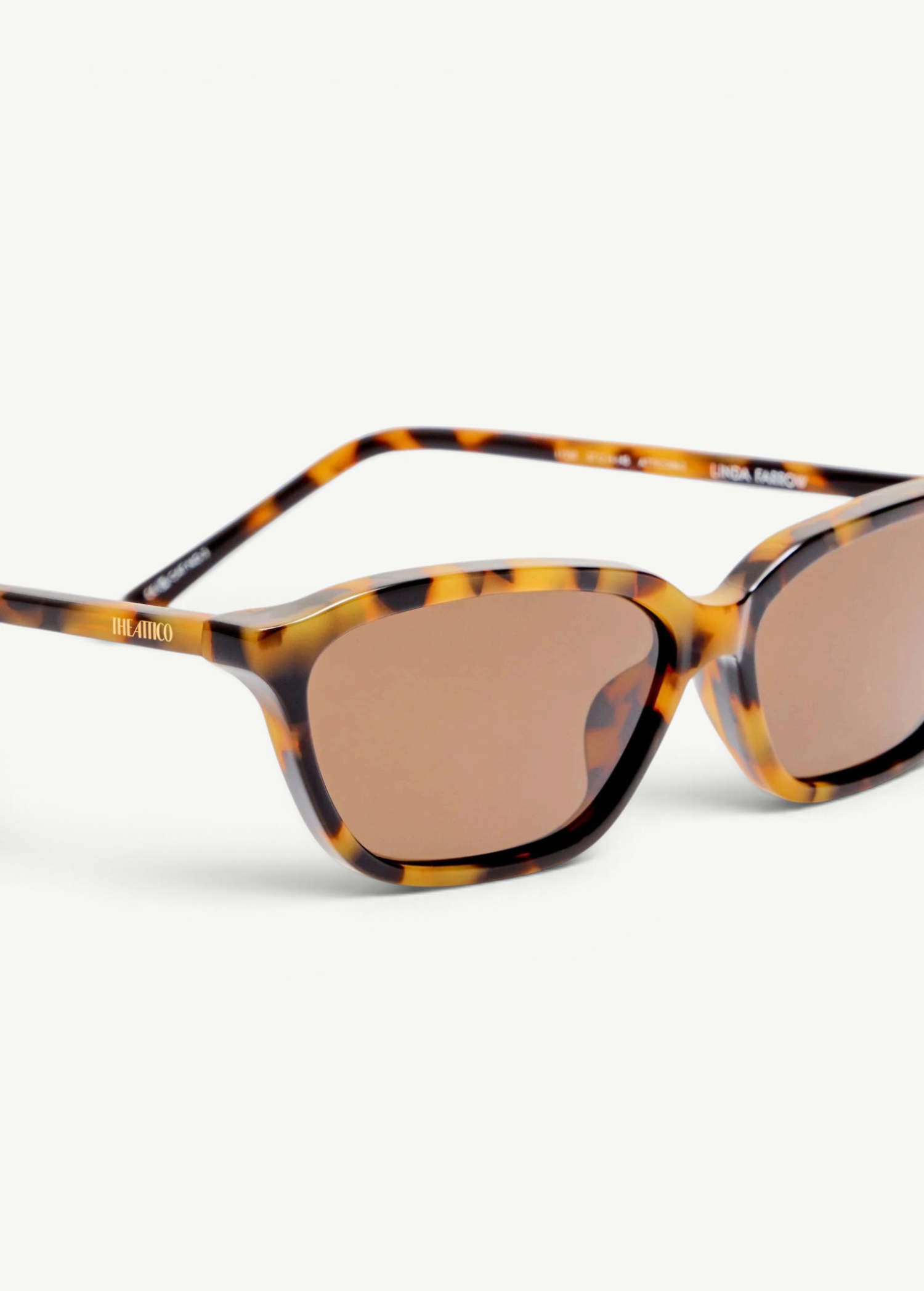 KABE SHOP INC Libby sunglasses in tortoiseshell Italian acetate with brown lenses and angular frames.