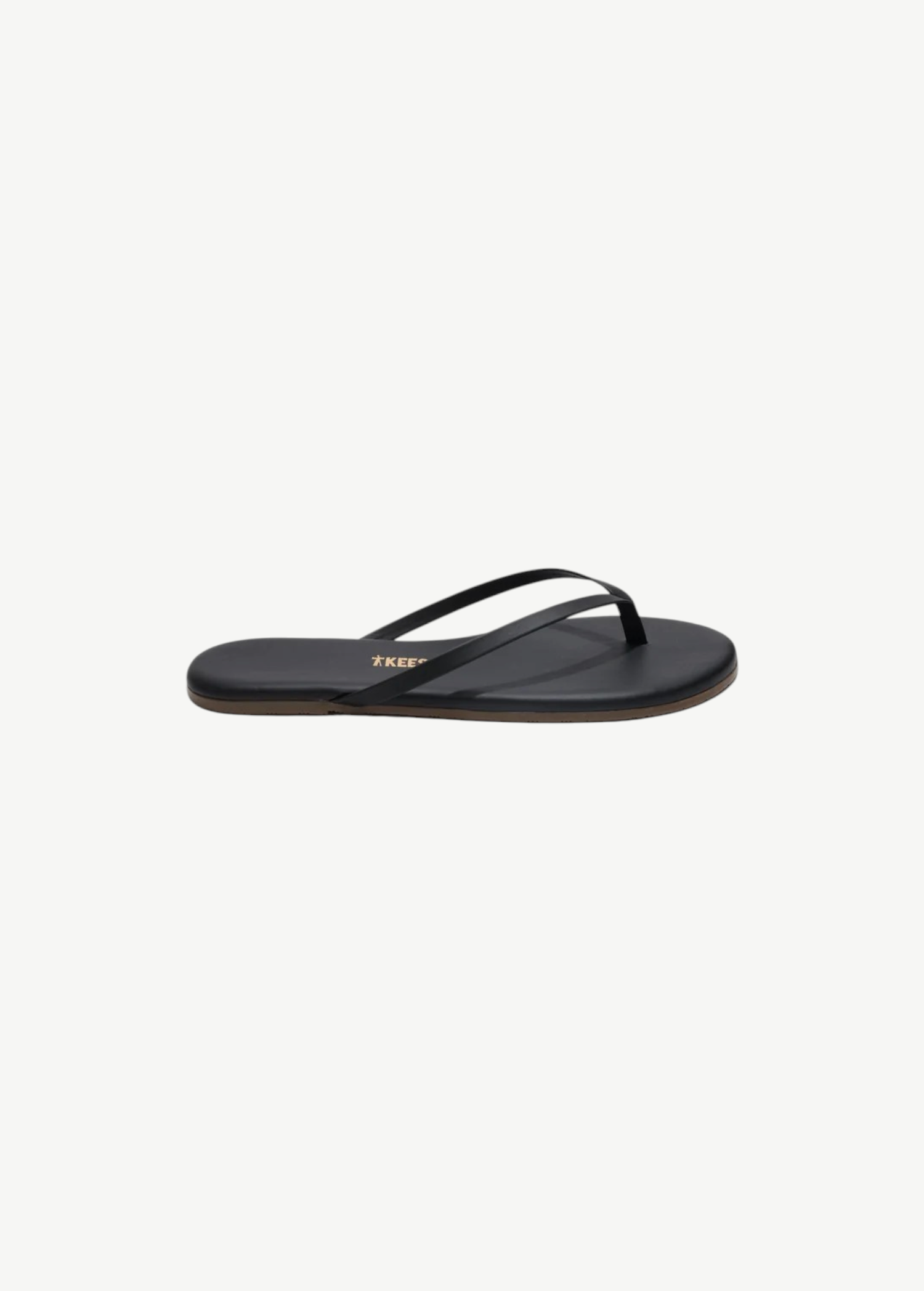 KABE SHOP INC Lily Liners minimalist black leather flip flops with a slim silhouette and cushioned insole