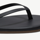 KABE SHOP INC Lily Liners minimalist black leather flip flops with a slim silhouette and cushioned insole