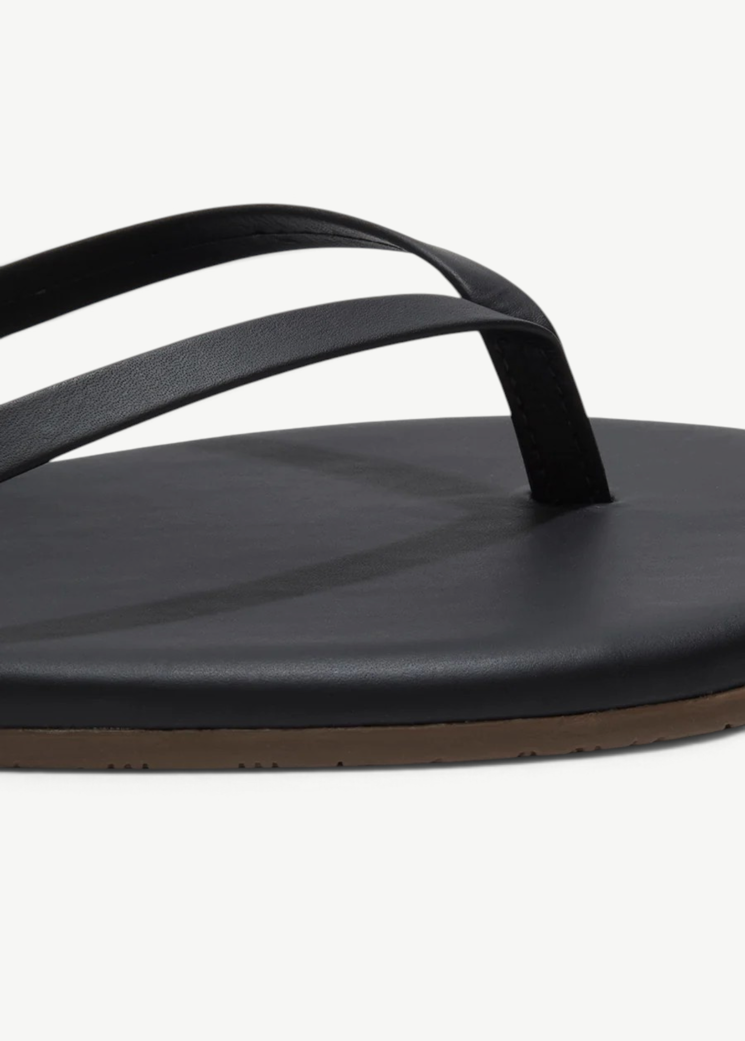 KABE SHOP INC Lily Liners minimalist black leather flip flops with a slim silhouette and cushioned insole