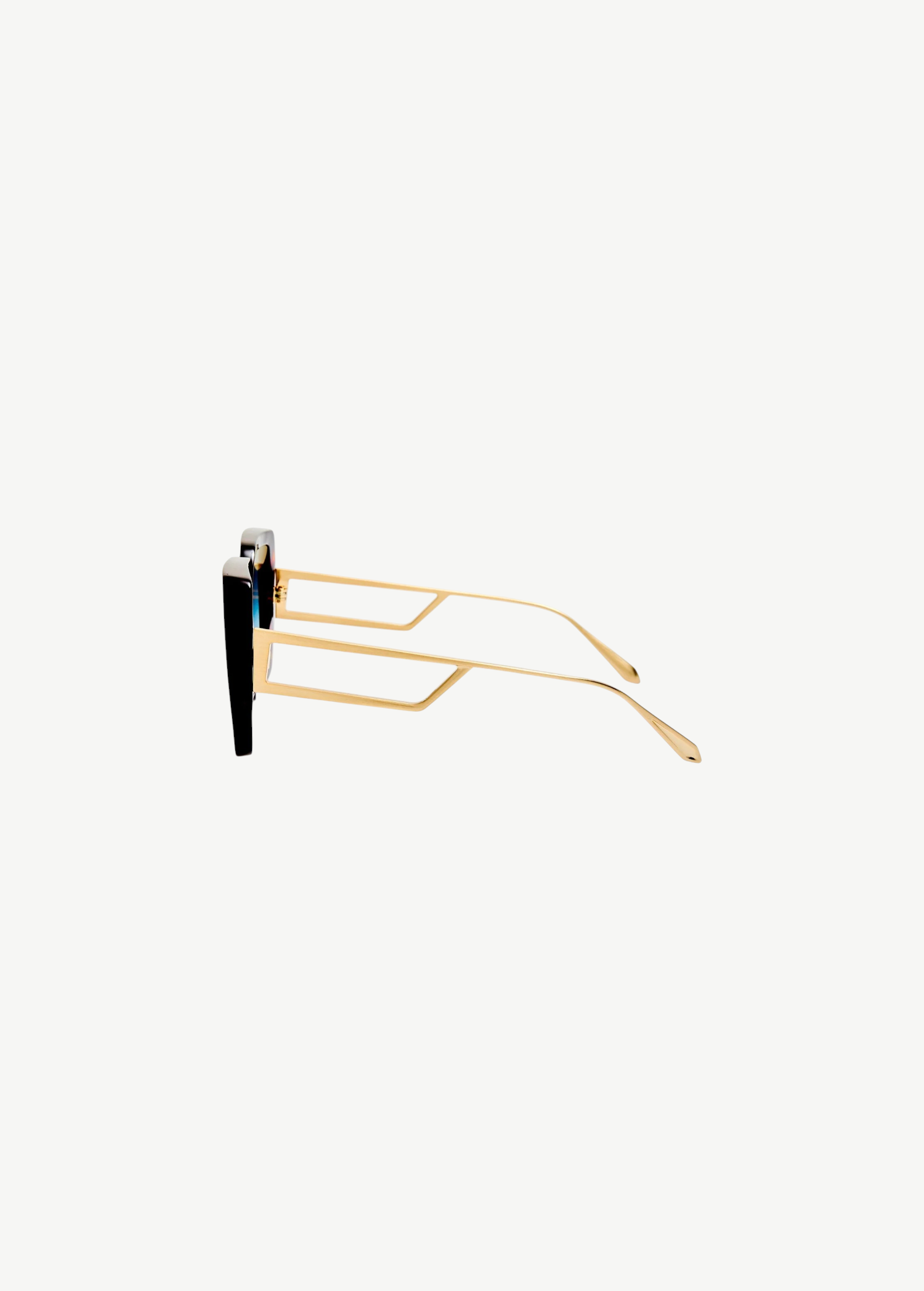 KABE SHOP INC Macy oversized sunglasses with wine acetate rims and sculptural gold-plated titanium temples