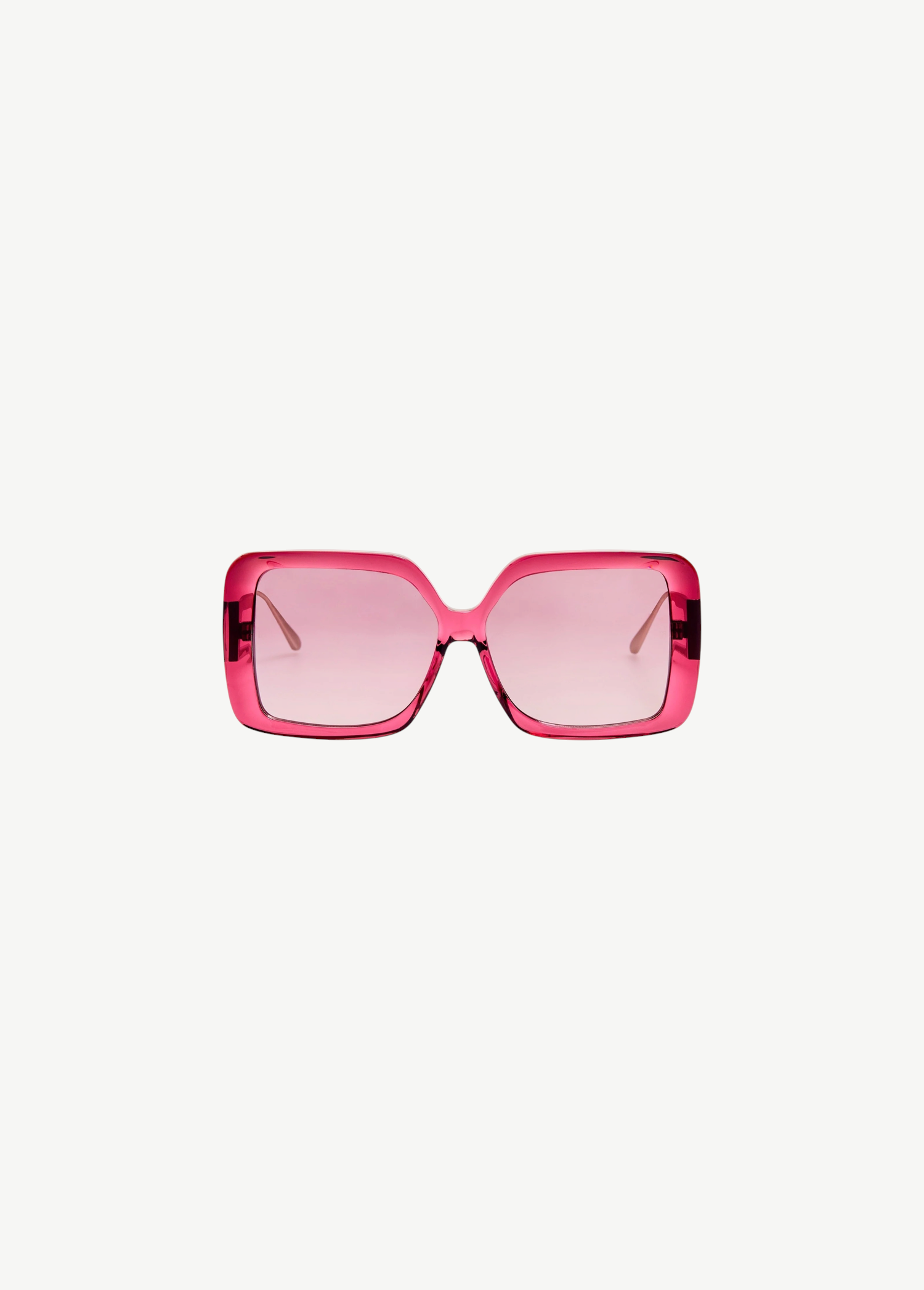 KABE SHOP INC Macy oversized sunglasses with wine acetate rims, gold-plated titanium temples, and mauve gradient lenses