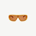 KABE SHOP INC Masco shield sunglasses in caramel acetate with brown lenses and a modern bold silhouette