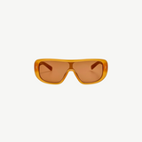 KABE SHOP INC Masco shield sunglasses in caramel acetate with brown lenses and a modern bold silhouette