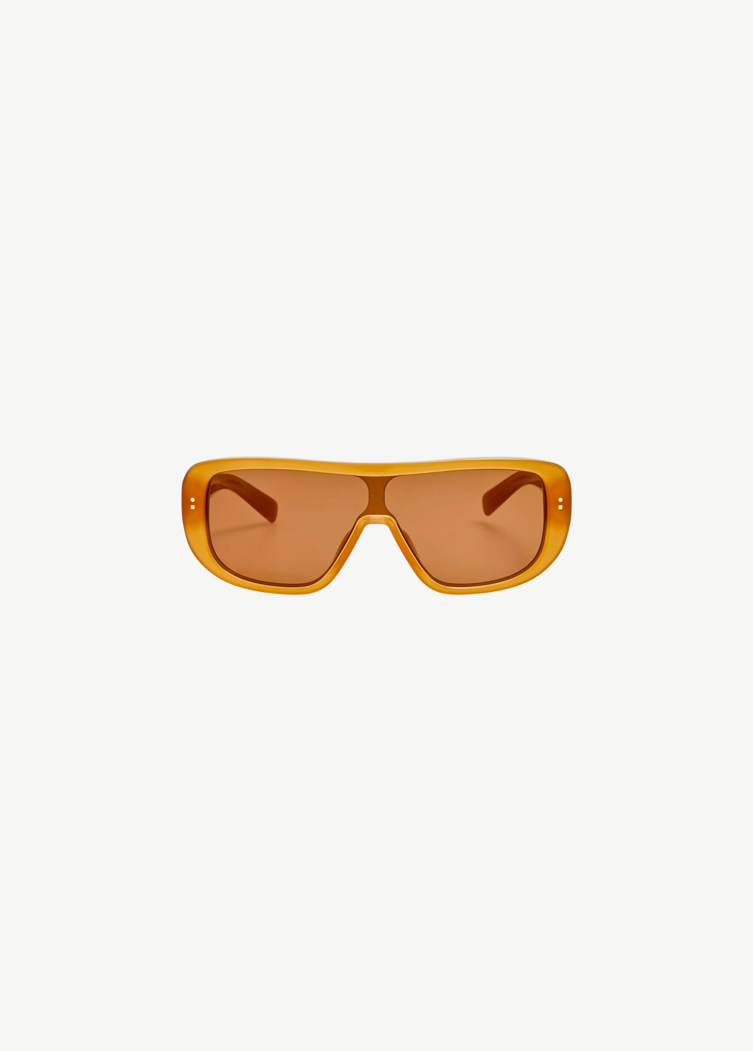 KABE SHOP INC Masco shield sunglasses in caramel acetate with brown lenses and a modern bold silhouette