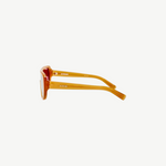 KABE SHOP INC Jacquemus Masco shield sunglasses in caramel acetate with brown lenses, side profile view