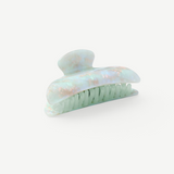 KABE SHOP INC Midi Heirloom Claw in iridescent pale green Italian acetate with a double-walled design.