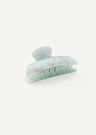 KABE SHOP INC Midi Heirloom Claw in iridescent pale green Italian acetate with a double-walled design.