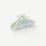 KABE SHOP INC Midi Heirloom hair claw in pearlescent white Italian acetate with a double-walled design.