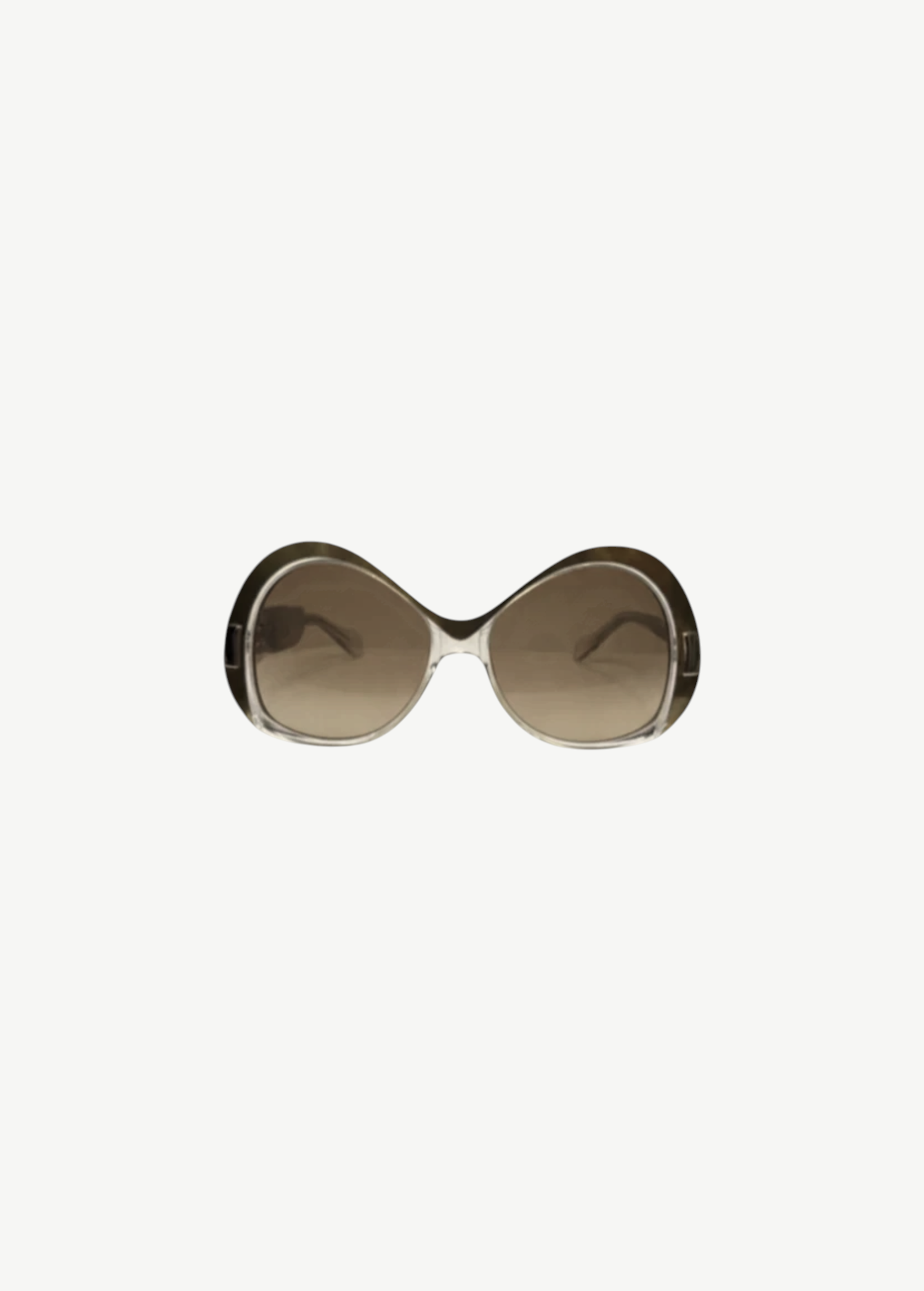 KABE SHOP INC Neostyle sunglasses featuring oversized butterfly-shaped frames in a translucent brown gradient finish.
