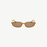 KABE SHOP INC Jacquemus Notte sunglasses with angular oval caramel acetate frames and brown lenses