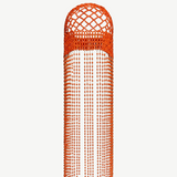 KABE SHOP INC 404 Suite orange beaded headpiece with long dangling fringe strands for a dramatic festival look.