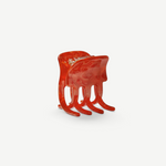 KABE SHOP INC handcrafted mini hair claw clip in translucent orange Italian bio-acetate for all hair types