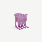KABE SHOP INC mini claw hair clip in translucent purple marbled Italian bio-acetate for all hair types