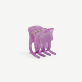 KABE SHOP INC mini claw hair clip in translucent purple marbled Italian bio-acetate for all hair types