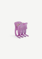KABE SHOP INC mini claw hair clip in translucent purple marbled Italian bio-acetate for all hair types