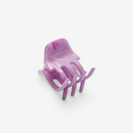 KABE SHOP INC handcrafted mini claw hair clip in a purple marbled Italian bio-acetate finish.