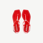 KABE SHOP INC Jelly Nodastar red recycled PVC thong sandals with a star-shaped bijoux detail and slingback strap.