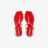 KABE SHOP INC Jelly Nodastar red recycled PVC thong sandals with a star-shaped bijoux detail and slingback strap.